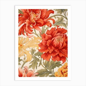 Floral Wallpaper 12 Art Print