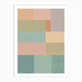 Abstract Pastel Squares 1 Art Print