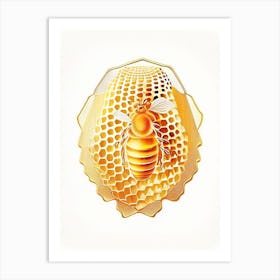 Honey Comb Vintage Art Print