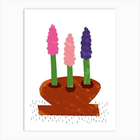 Happy Hyacinths Art Print