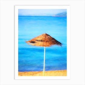 The Beach Parasol Art Print