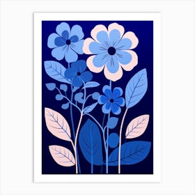 Blue Flower Illustration Hydrangea 5 Art Print