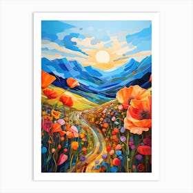 Poppies In The Meadow Art Print