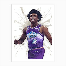 Collin Sexton Utah Jazz Art Print