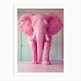 Pink Elephant Art Print