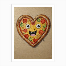 Heart Pizza 6 Art Print