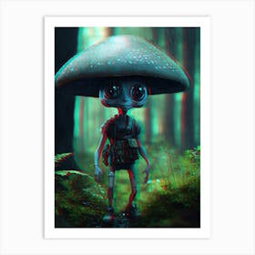 Alien Mushroom Man Art Print