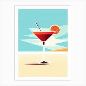 Mid Century Modern Sex On The Beach Floral Infusion Cocktail 6 Art Print