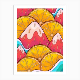 Strawberry Cliffs Art Print