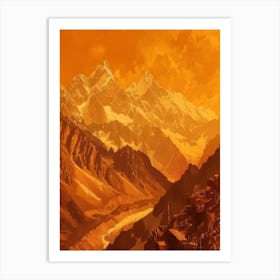 Mountain Village Art Print