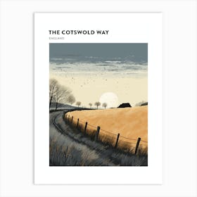 The Cotswold Way England 2 Hiking Trail Landscape Poster Art Print