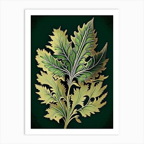 Tamarack Leaf Vintage Botanical 1 Art Print