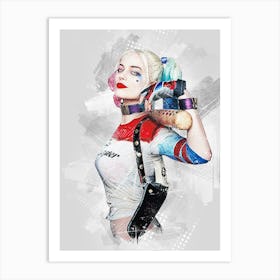 Margot Robbie Harley Quinn Art Print