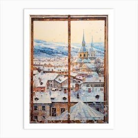 Winter Cityscape Salzburg Austria 4 Art Print