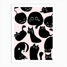 Cats Pattern Art Print
