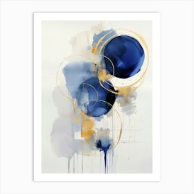 Blue And Gold 2 Art Print