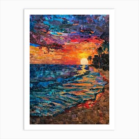 Sunset At The Beach 31 Art Print