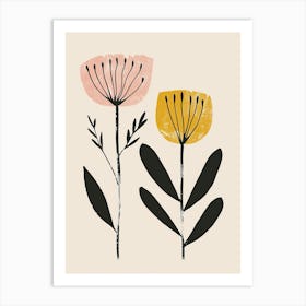 Brisbane Flower Market Boho Minimalist Style 1 Art Print