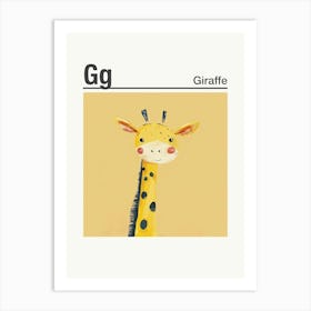 Animals Alphabet Giraffe 4 Art Print
