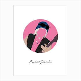 Michael Schenker Guitarist Minimalist Art Print