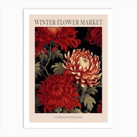 Chrysanthemums 13 Winter Flower Market Poster Art Print