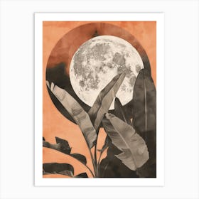 Moon And Bananas Art Print