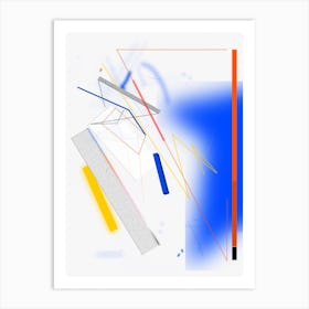 Abstract Mobile Yellow Blue Red White Art Print