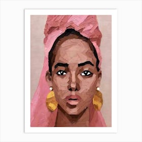 Portrait Of African American Woman 1 Art Print