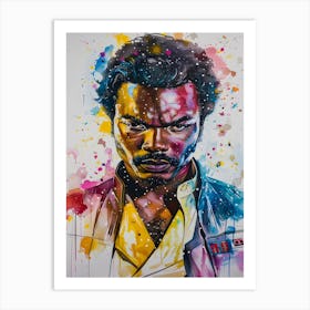 Lando Calrissian Watercolor Art Print