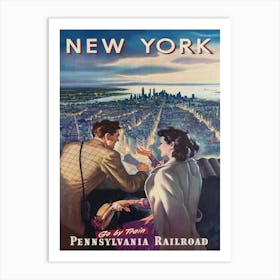 New York City Vintage Travel Poster Art Print
