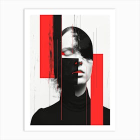 Abstract Portrait Of A Woman Art Print