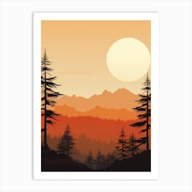 Sunset In The Mountains 29 Art Print