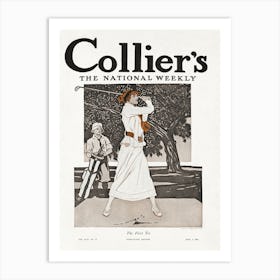 Collier S, The National Weekly, The First Tee (1912), Edward Penfield Art Print
