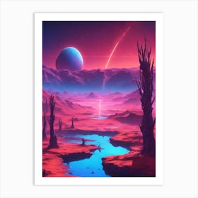 Space Landscape 1 Art Print