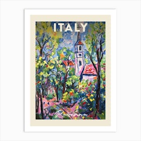 Ravenna Italy 2 Fauvist Painting Travel Poster Art Print