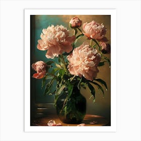 Peonies In A Vase 1 Art Print