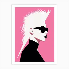 Pink Punk Visions in Minimalism Art Print