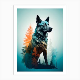 Wolf In The Woods Art Print