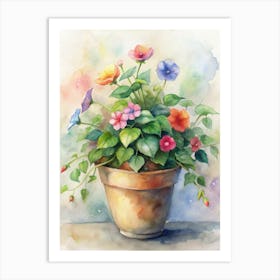 Potted Flowers Art Print