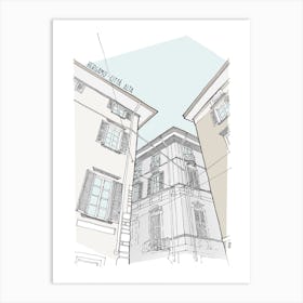 Bergamo Città Alta Art Print