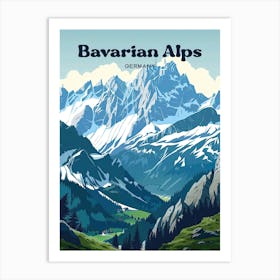 Bavarian Alps Germany Bavaria Travel Art Art Print