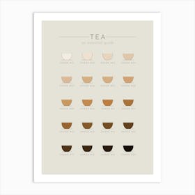 Tea Guide - Beige Art Print
