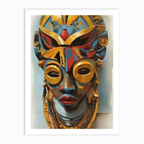 African Mask Art Print