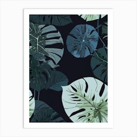 Monstera Leaves Art Print