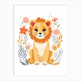 Baby Animal Illustration  Lion 3 Art Print