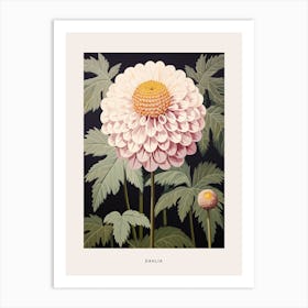 Flower Illustration Dahlia 2 Poster Art Print