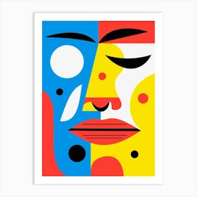 Geometric Face Shape 4 Art Print