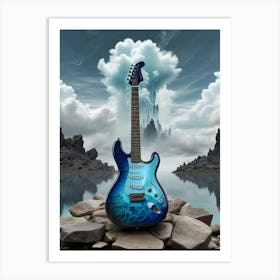 Guitar In The Sky Art Print