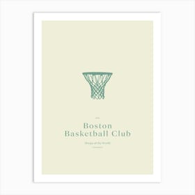 Boho Retro Sports 6 Basketball Hoop 4 Art Print