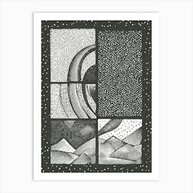 abstract pointillism Art Print